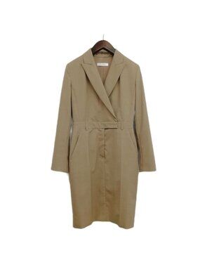 Max Mara Odessa Wrap Effect Wool Dress White Tag 38 Beige